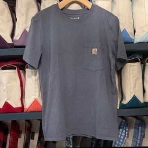 Carhartt Charcoal Blue Loose Fit Pocket Tee